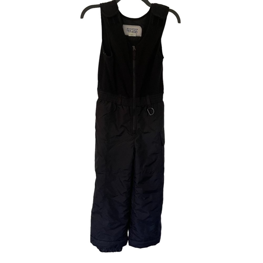 Kids Bib Overall Ski Pants Insulated Mountain Tek Size 7 XL Black
